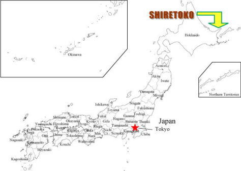 map of Shiretoko